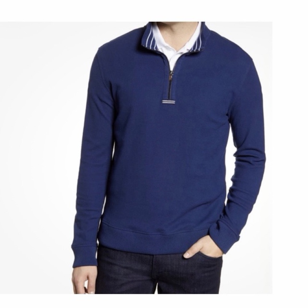 Robert Graham Draft Quarter Zip Waffle Knit Sweater‎